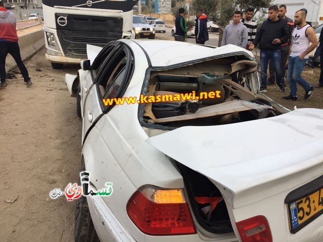 كفرقاسم - فيديو : إصابة خطرة في حادث طرق صعب في مدخل البلدة